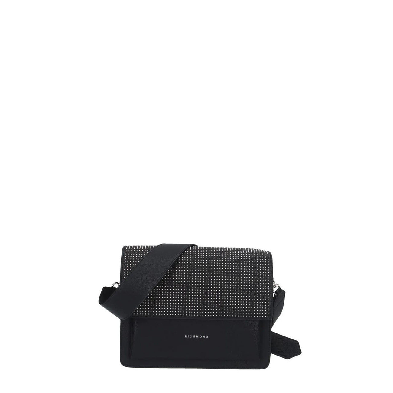 Richmond Women's Black Rhinestone Shoulder Bag - Elegant Italian Style