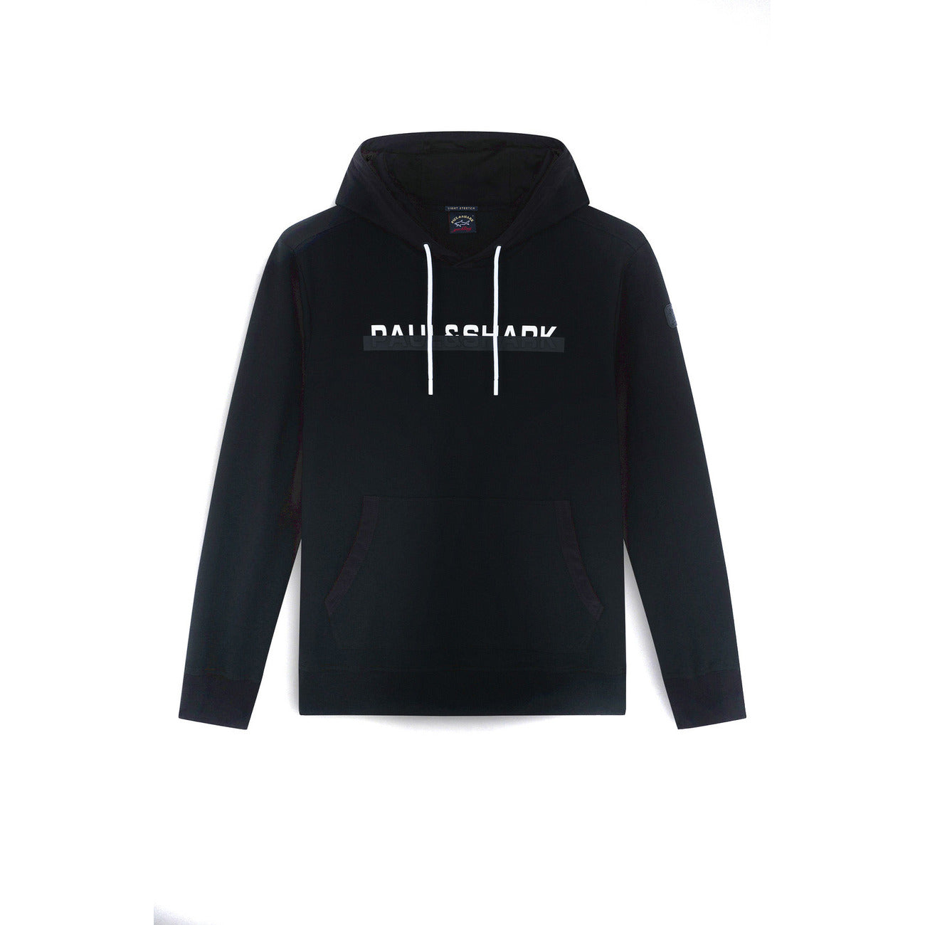 Paul&shark Felpa Uomo Nera con Cappuccio Stampa Maniche Lunghe in Cotone 100% Autunno/Inverno B_44376