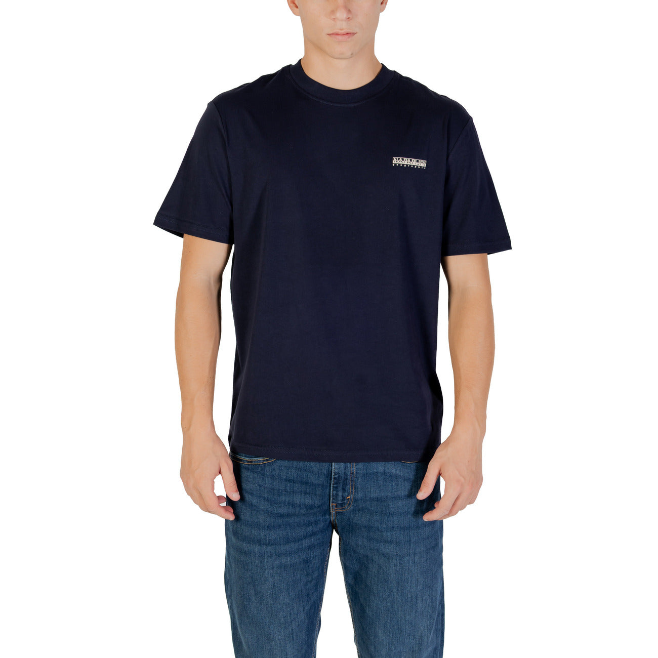 Napapijri T-Shirt Uomo Nera Manica Corta Scollo Tondo 100% Cotone Autunno/Inverno NP0A88TR