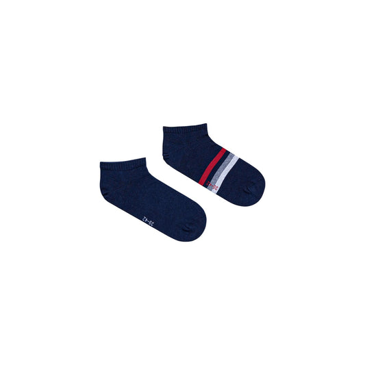 Pack 2 Paia Calzini Tommy Hilfiger Sneaker; 100% Cotone, Colore Blu Navy. Logo ricamato, dettagli a contrasto, traspirabilità eccellente. Stile casual premium per sneakers.