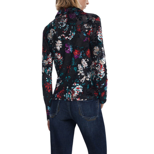Desigual Women's Black Floral Shirt - Long-Sleeved Button-Up Shirt with Flower Pattern