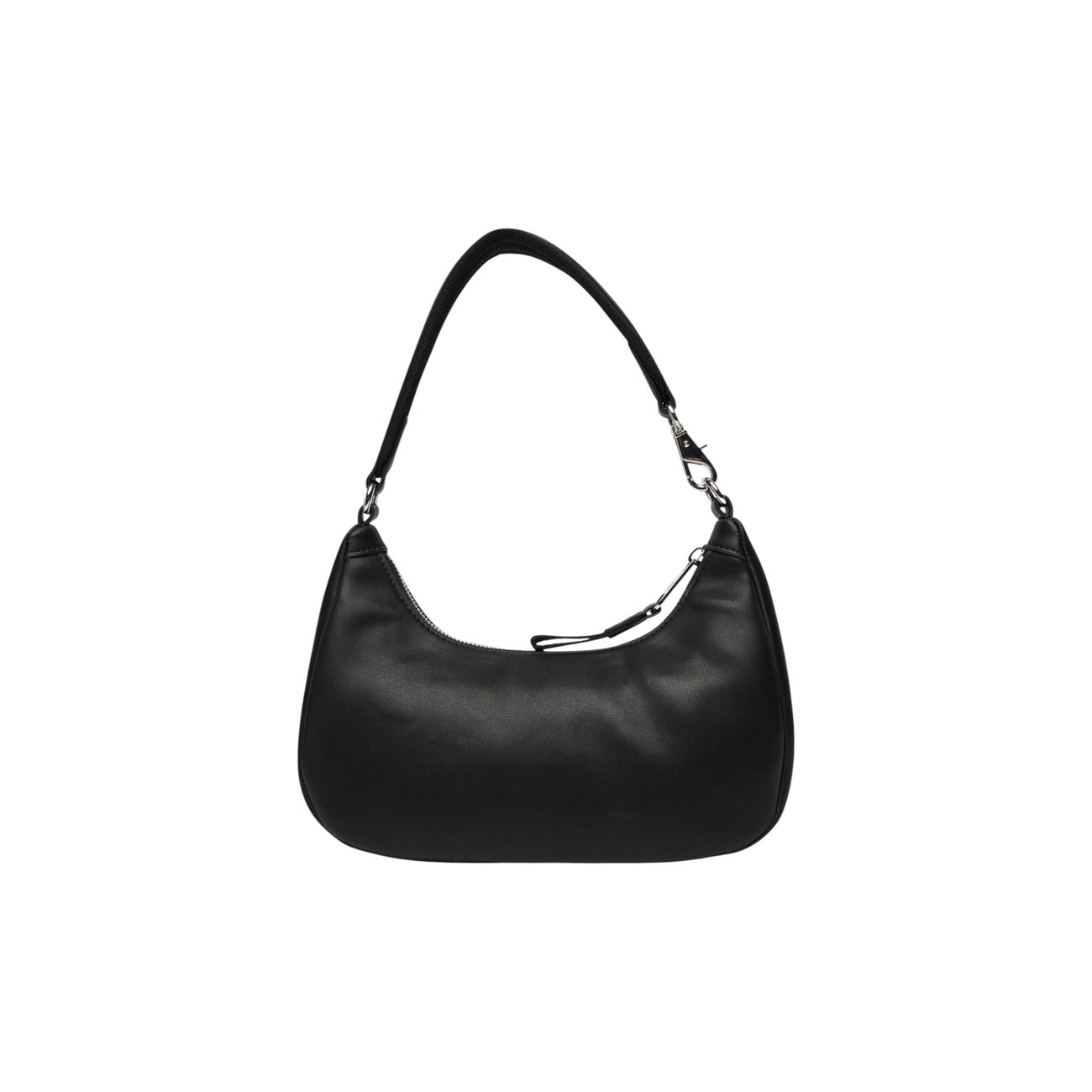 Borsa a Mano Donna Tommy Hilfiger Jeans Nera con Scritta Bianca - Stile Americano