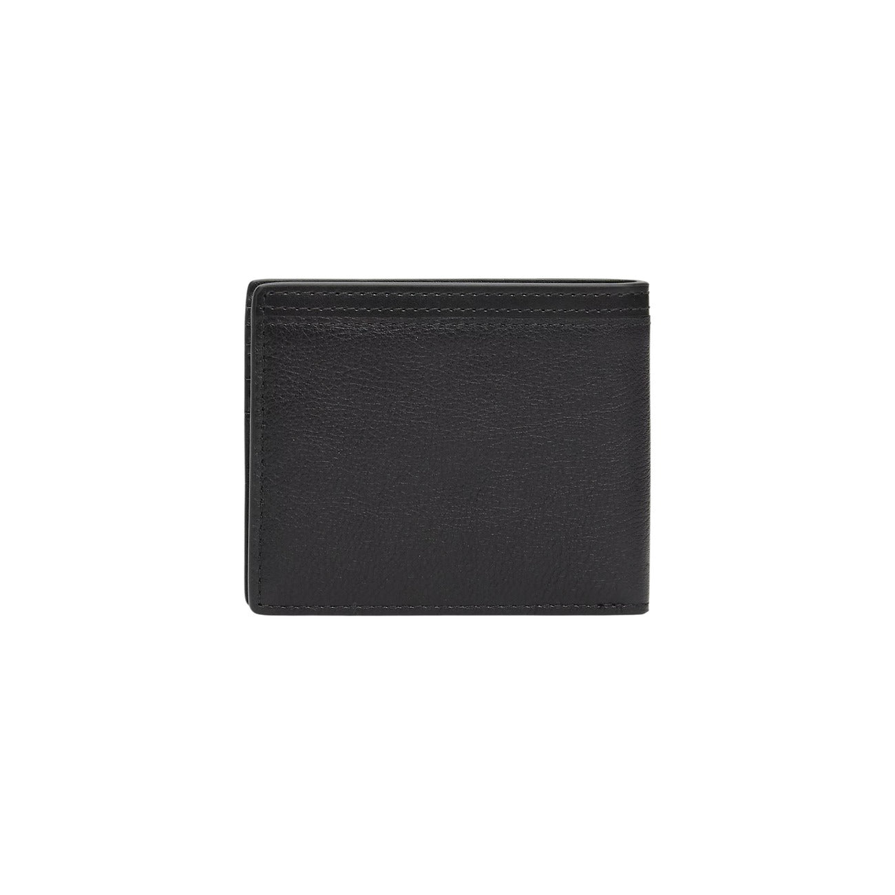 Portafoglio mini Tommy Hilfiger con portamonete; 100% Pelle Nera. Logo Flag tricolore, profilo ultra-slim (1 cm), scomparti multifunzione. Stile raffinato e pratico. Vista posteriore 