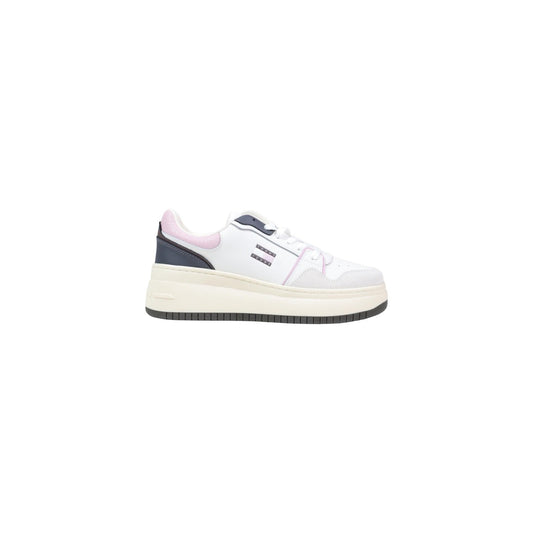 Sneakers Tommy Hilfiger Jeans donna bianche in camoscio - vista laterale destra

