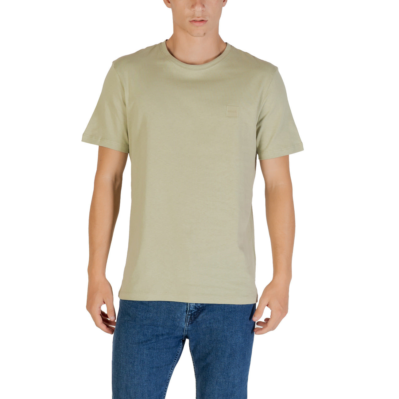 Boss T-Shirt Uomo Nera Manica Corta Scollo Tondo 100% Cotone Primavera/Estate 50508584