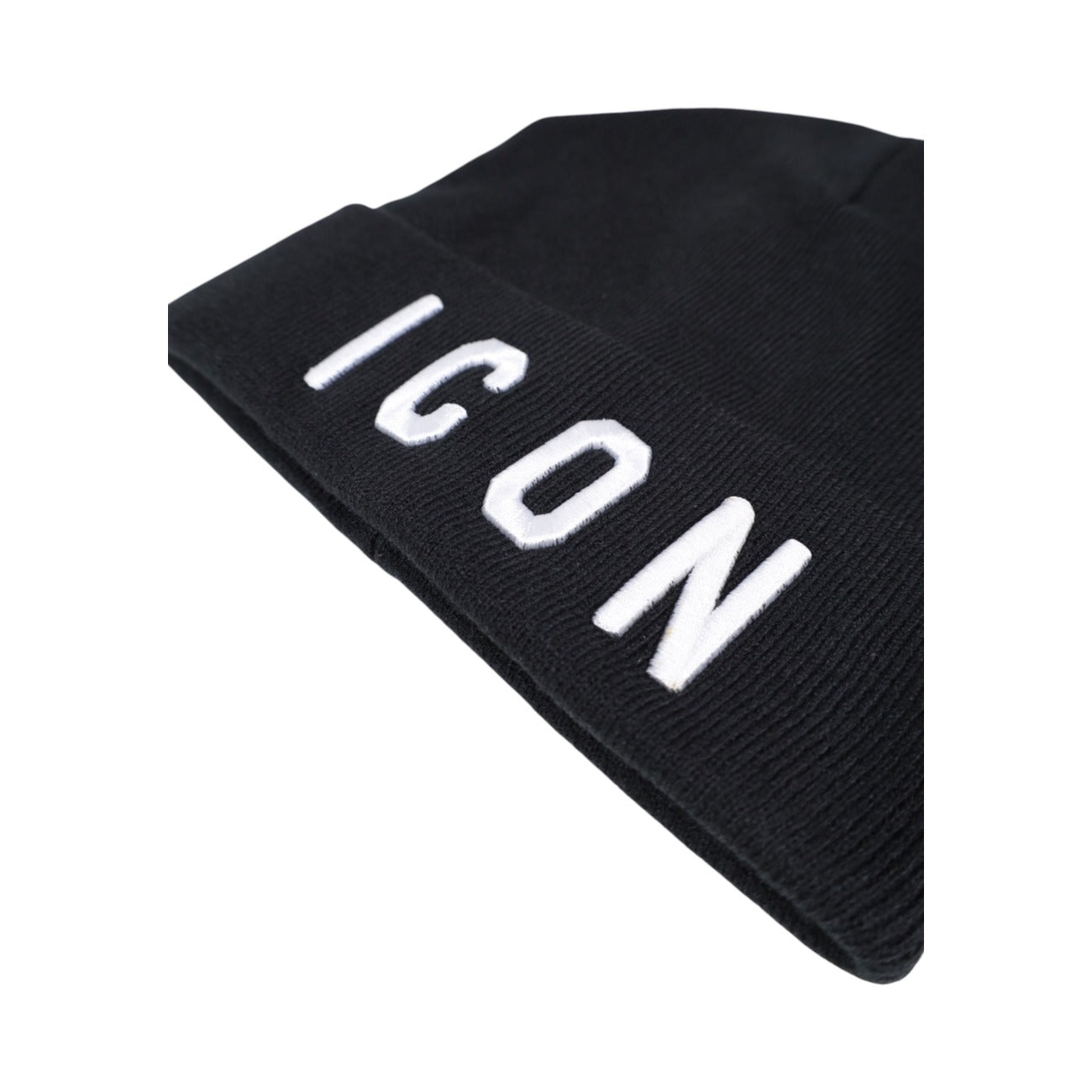Unisex Icon Black Print Hat 100% Acrylic - Casual Style Autumn/Winter