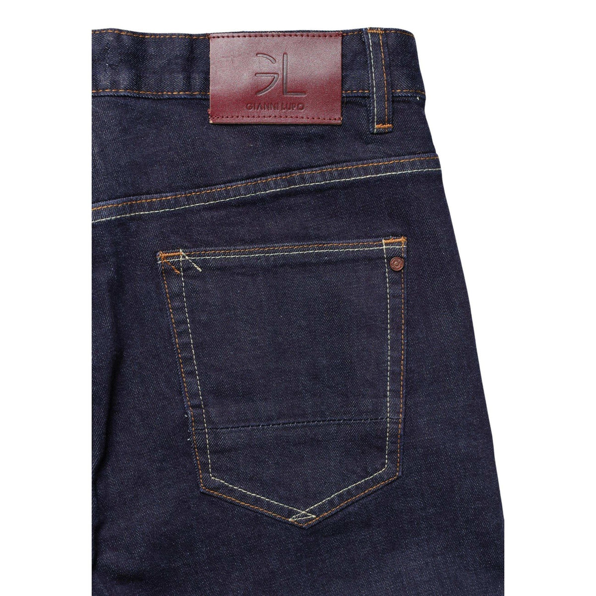 Jeans tapered uomo Gianni Lupo Andy Carrot 101 – Jeans blu elasticizzati 5 tasche GL2522YH-F26.