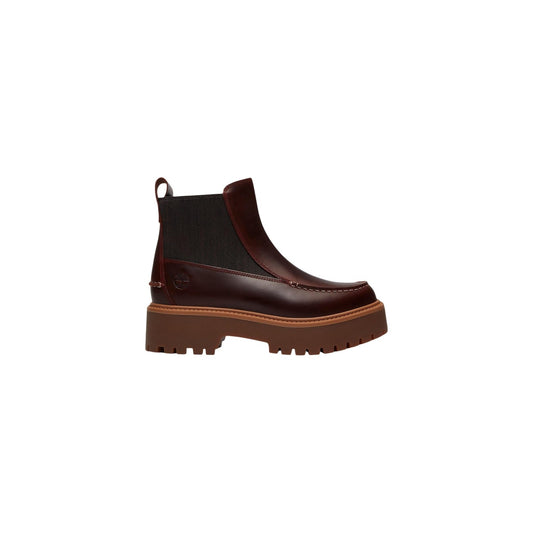 Stivali Chelsea bordeaux plateau donna Timberland STST MID CHELSEA. Stivaletto calzata rapida in pelle naturale con fodera ReBOTL™ riciclata, supporto plantare in acciaio e suola alta in gomma.