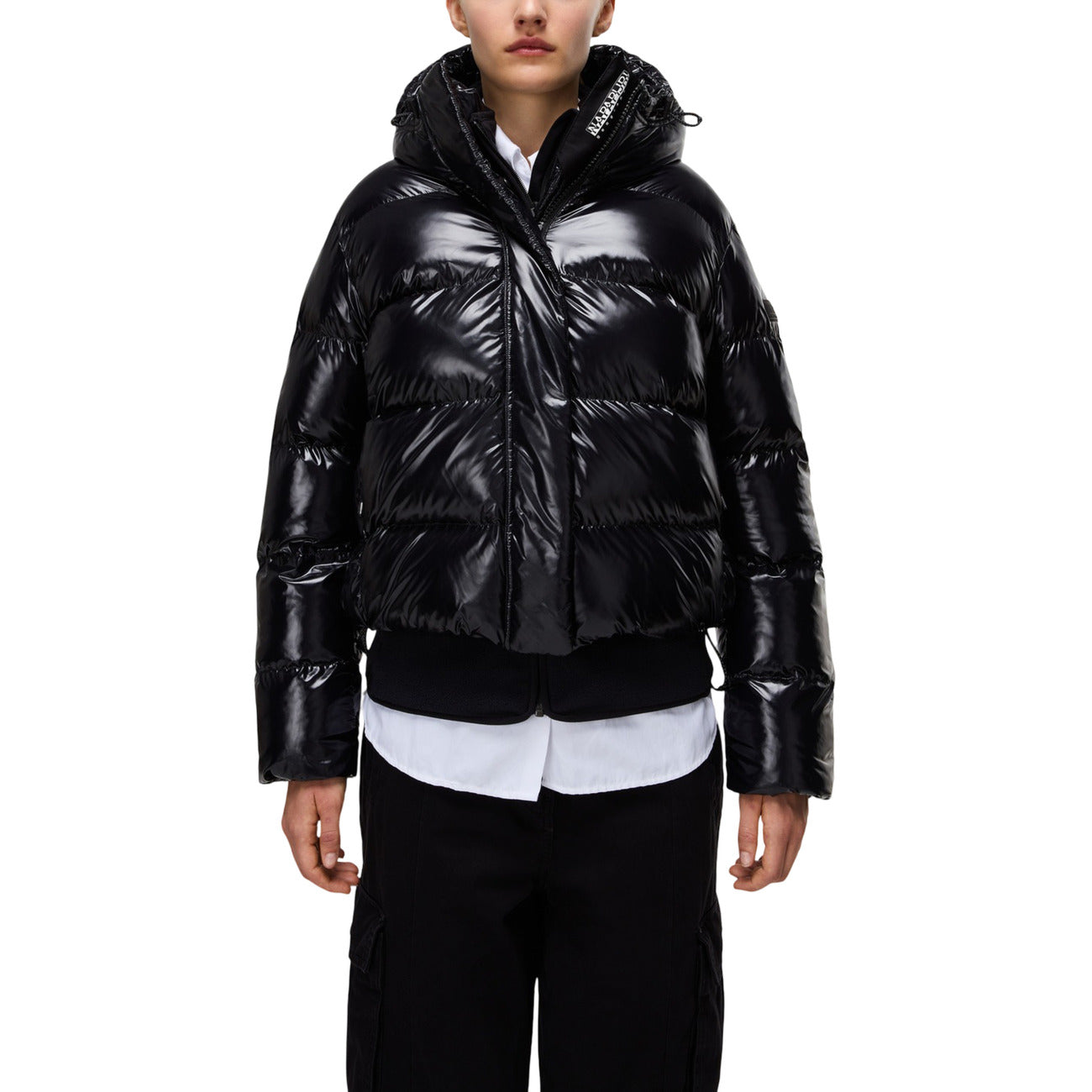 Napapijri Giubbotto Donna Nero con Zip Bottoni Automatici Maniche Lunghe Tasche Anteriori - Giubbotto Poliestere