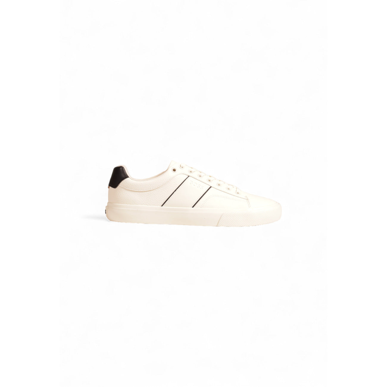 Boss Sneakers Uomo Bianche con Lacci Suola Gomma - Sneakers Pelle Sportive