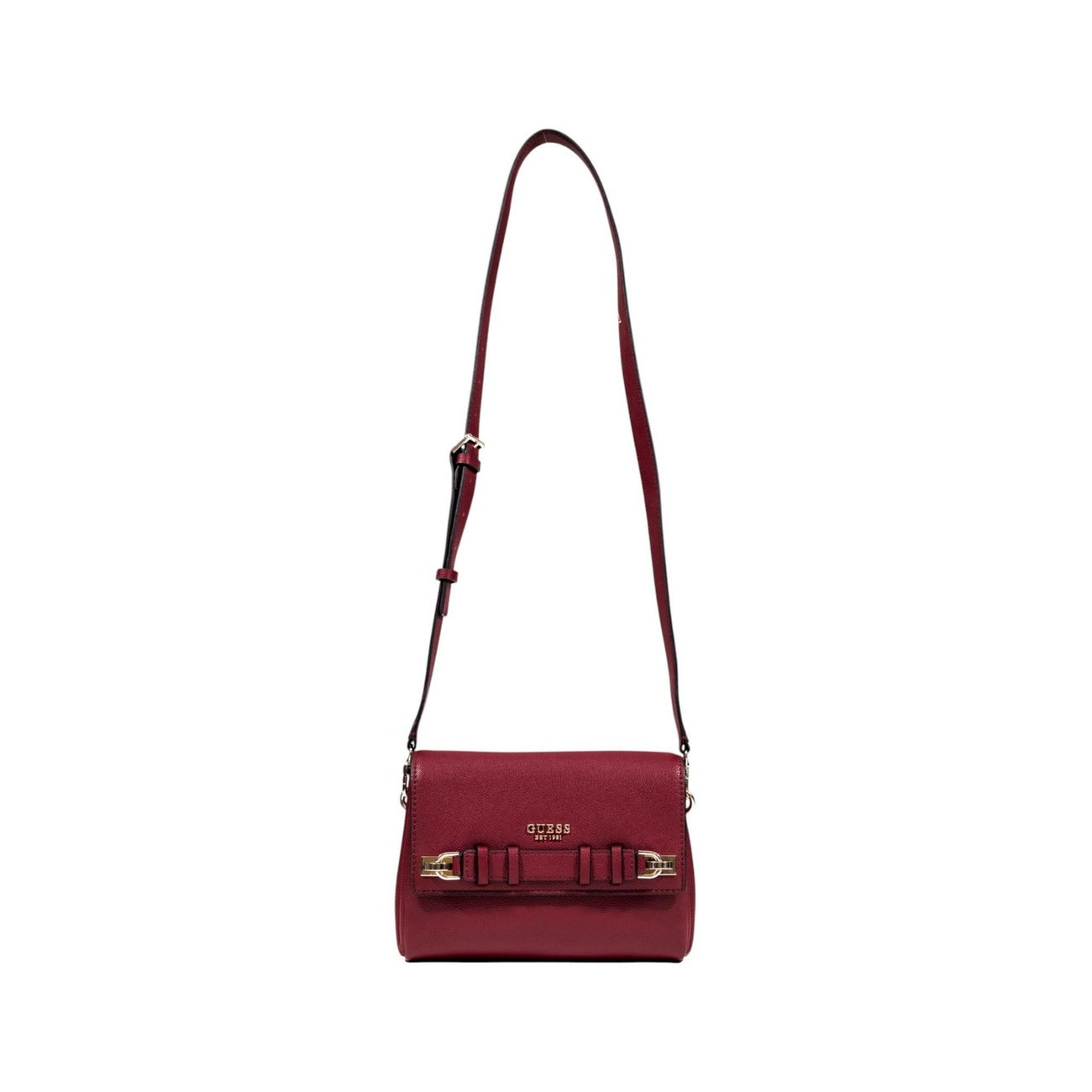 Guess Borsa Donna Rossa a Tracolla - Borsa con Bottone e Tasche Interne Esterne 25x20x5cm