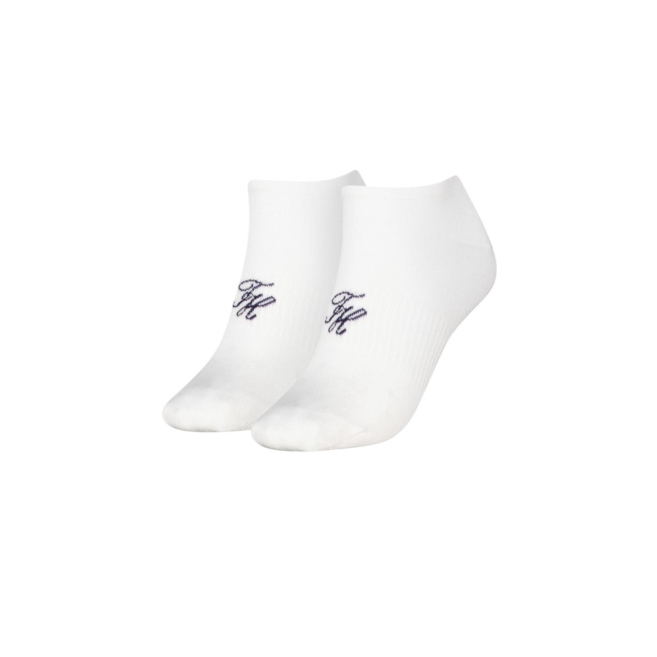 Pack 2 Paia Calzine Sneaker CK Jeans Refined; Bianco. 76% Cotone, 23% Poliammide, 1% Elastam. Monogramma ricamato, taglio basso, vestibilità stretch e traspirante. Frontale 