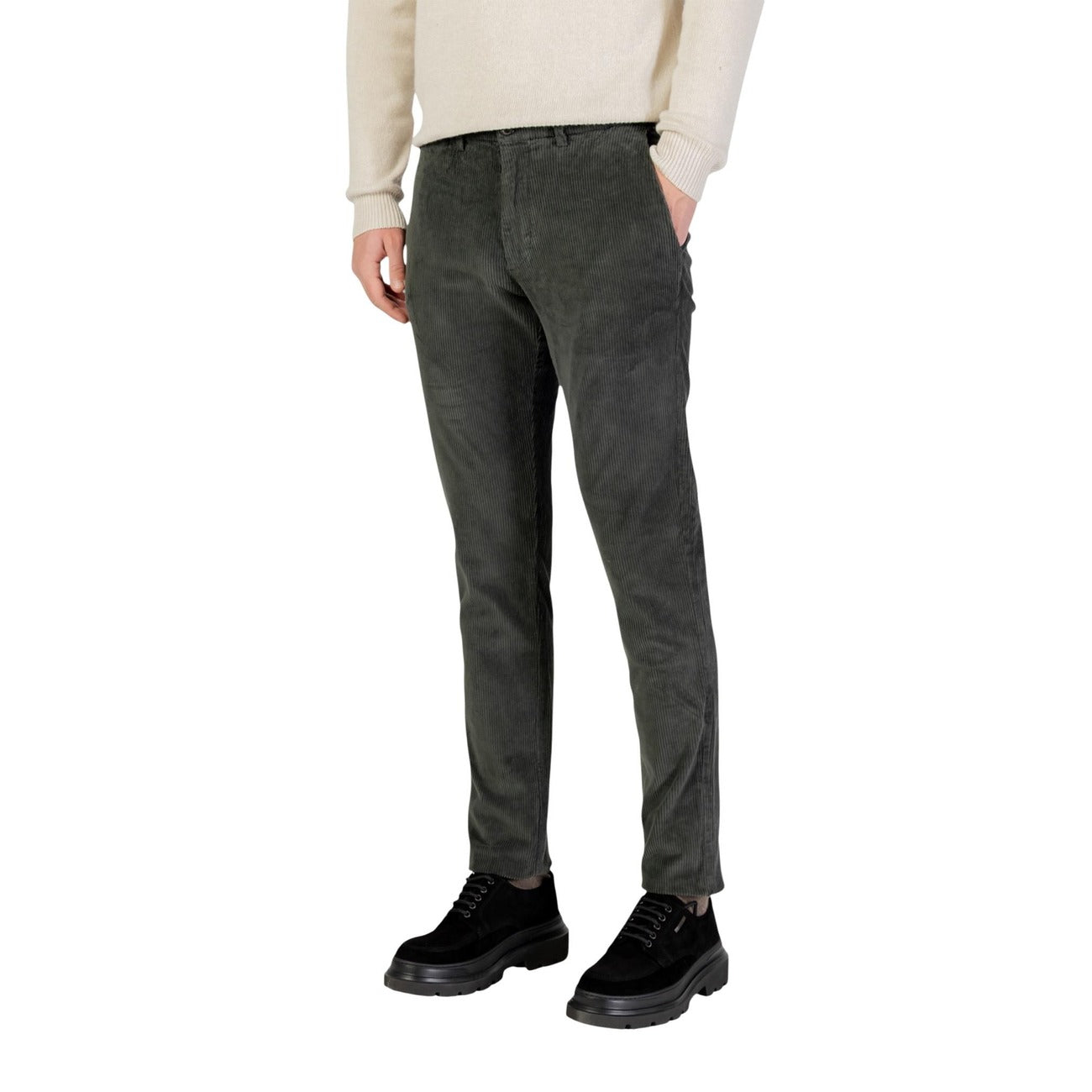 Borghese Pantaloni Uomo Blu in 98% Cotone 2% Elastan con Zip e Bottone Tasche Autunno/Inverno 5WPA01 V08/VL08