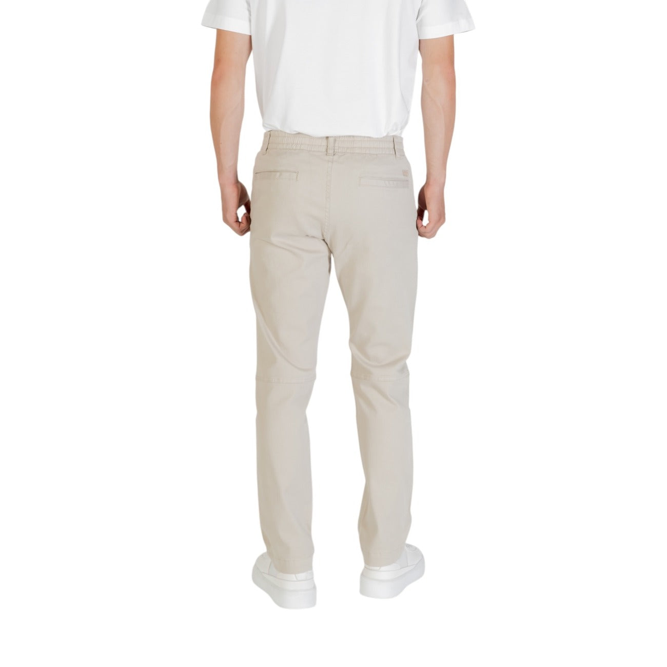 Boss Pantaloni Uomo Beige Zip e Bottone Tasche Anteriori e Posteriori 100% Poliestere Autunno/Inverno 50542986