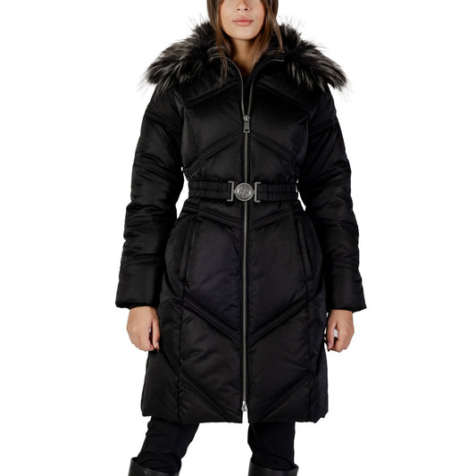 Guess Giubbotto Donna Nero con Cerniera Maniche Lunghe - Giubbotto Cotone Poliammide Poliestere Tasche Anteriori