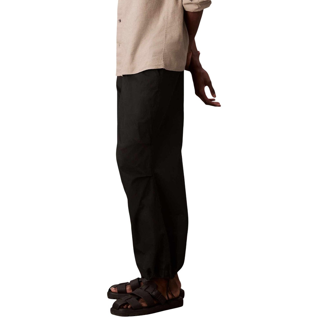 Calvin Klein Jeans Pantaloni Uomo Nero Cotone 70% Nylon 30% Autunno Inverno LV04RC606G