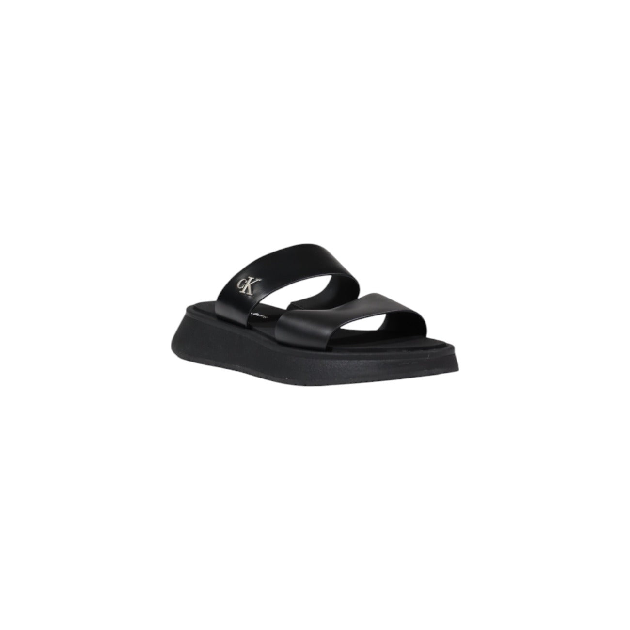 Calvin Klein Jeans Ciabatte Donna Nero Rivestimento Pelle 100% Pelle Primavera/Estate YW0YW01694