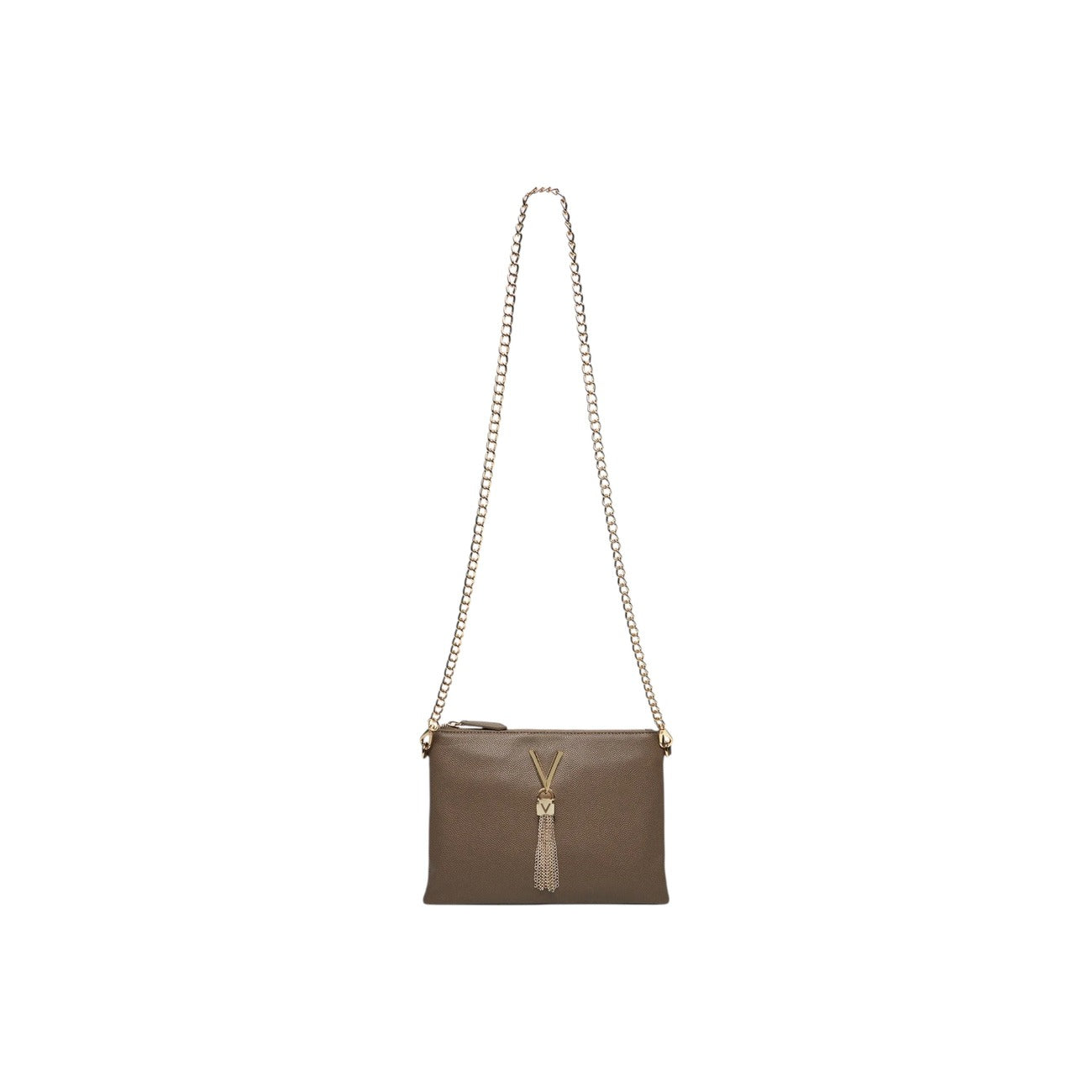 Valentino Bags Borsa Donna Marrone - Borsa a Tracolla con Cerniera e Cinturino 26.5x18.5x1cm