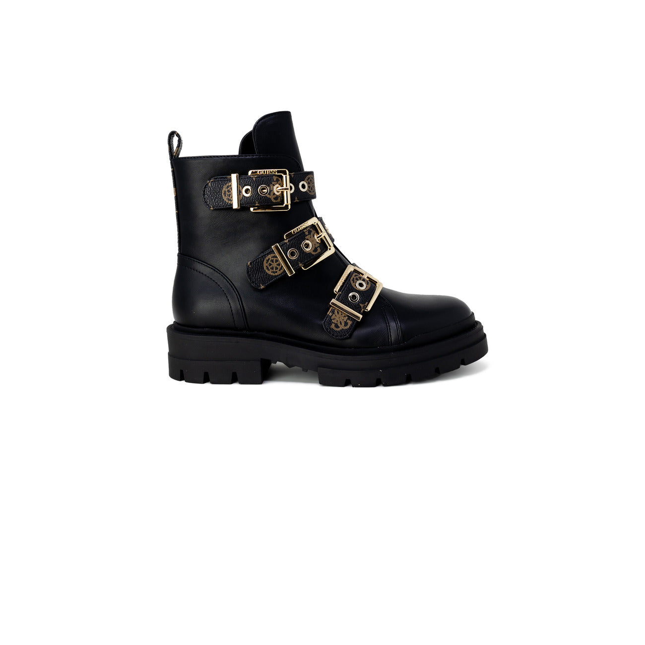 Guess Stivali Donna Neri con Fibbia Stivaletti 20% Altre Fibre 80% Ecopelle Autunno/Inverno FL7O2BLEA10