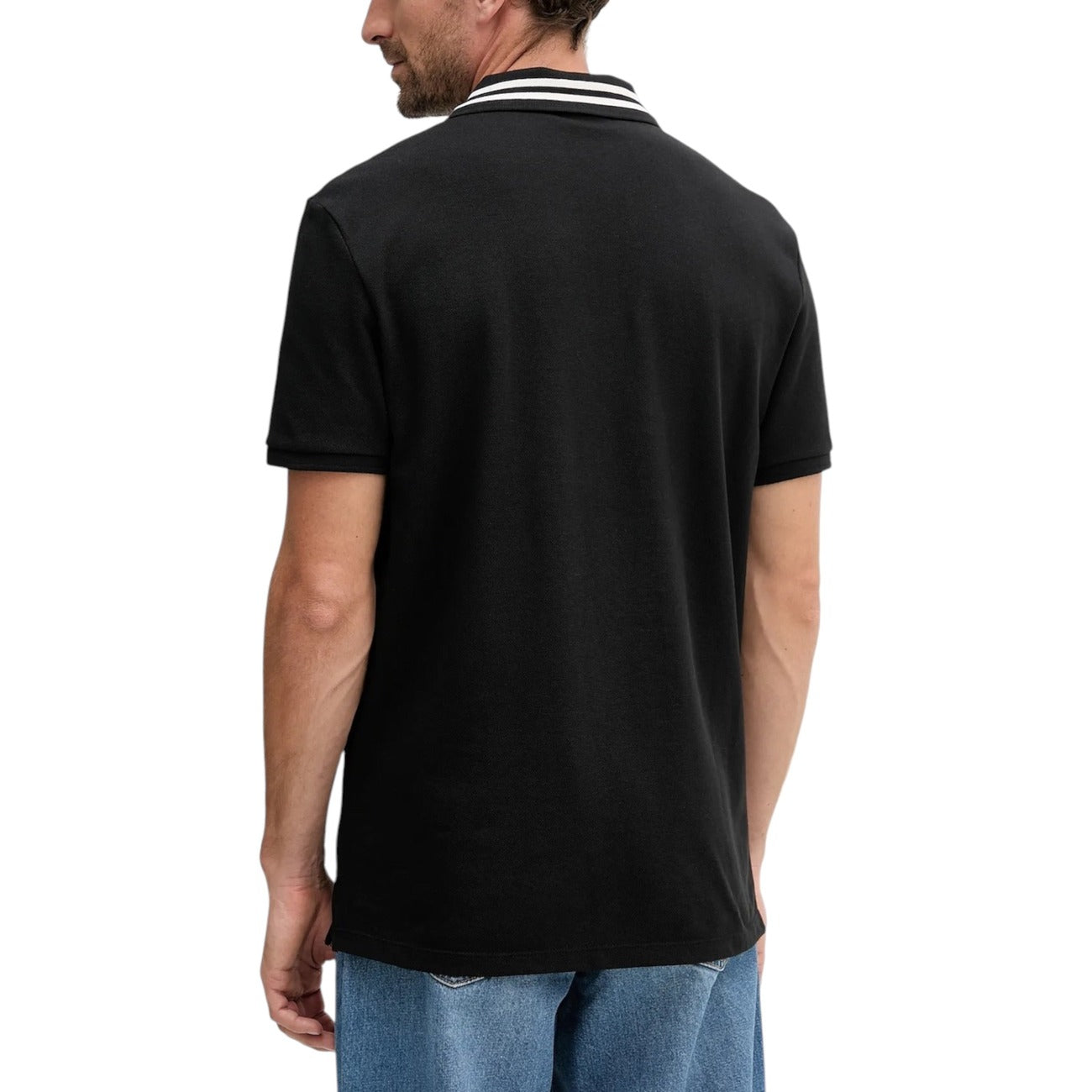 Calvin Klein Jeans Polo Uomo Nera Manica Corta con Bottoni - Polo Cotone Colletto