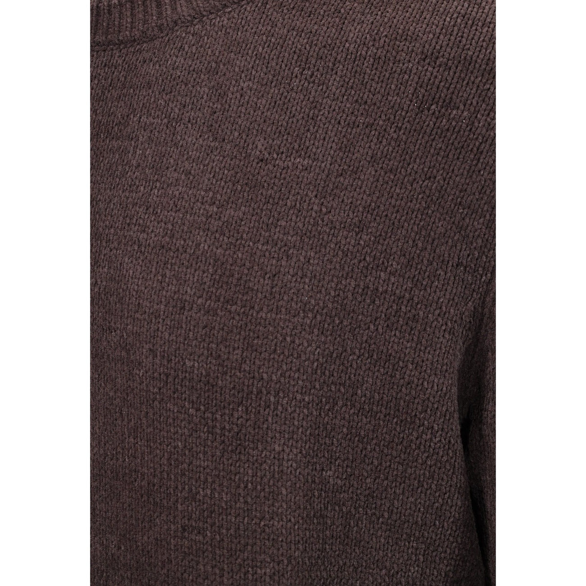 Maglione marrone melange uomo Gianni Lupo GL535S-F26. Pullover girocollo mezza stagione in maglia morbida con finiture a coste e logo metallico.