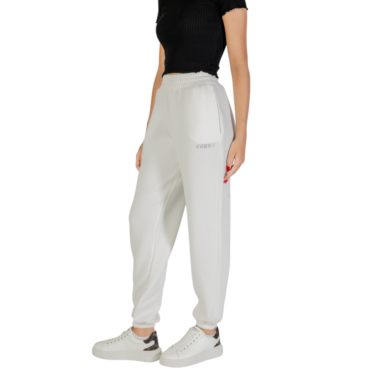 Guess Active Women's White Viscose Sweatpants - Casual Style