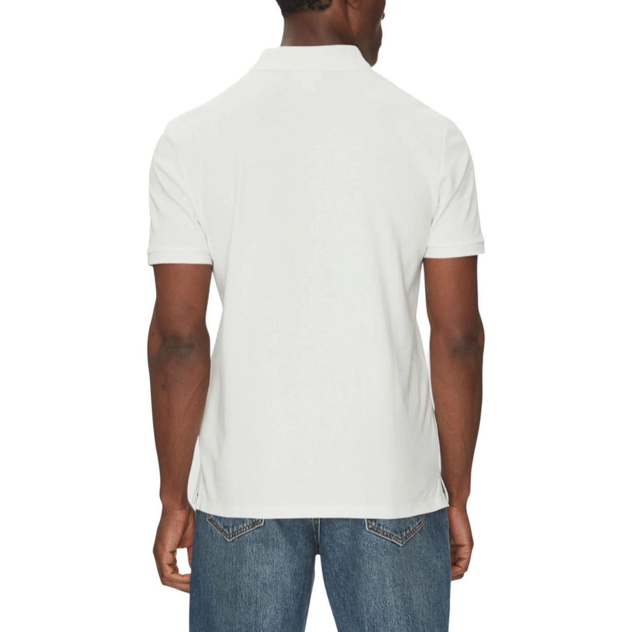Calvin Klein Jeans Polo Uomo Bianco Bottoni Colletto Polo Scollo Tondo Maniche Corte 100% Cotone Primavera/Estate LV040EM269