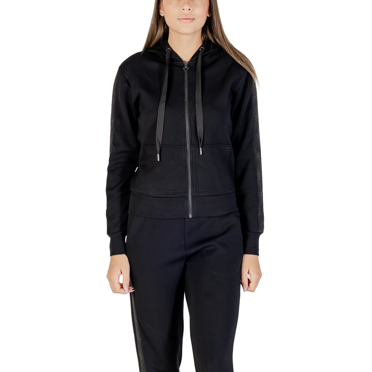 Guess Felpa Zip Donna Nera W5YQ05 KBYE2 - Viscosa 42% Premium