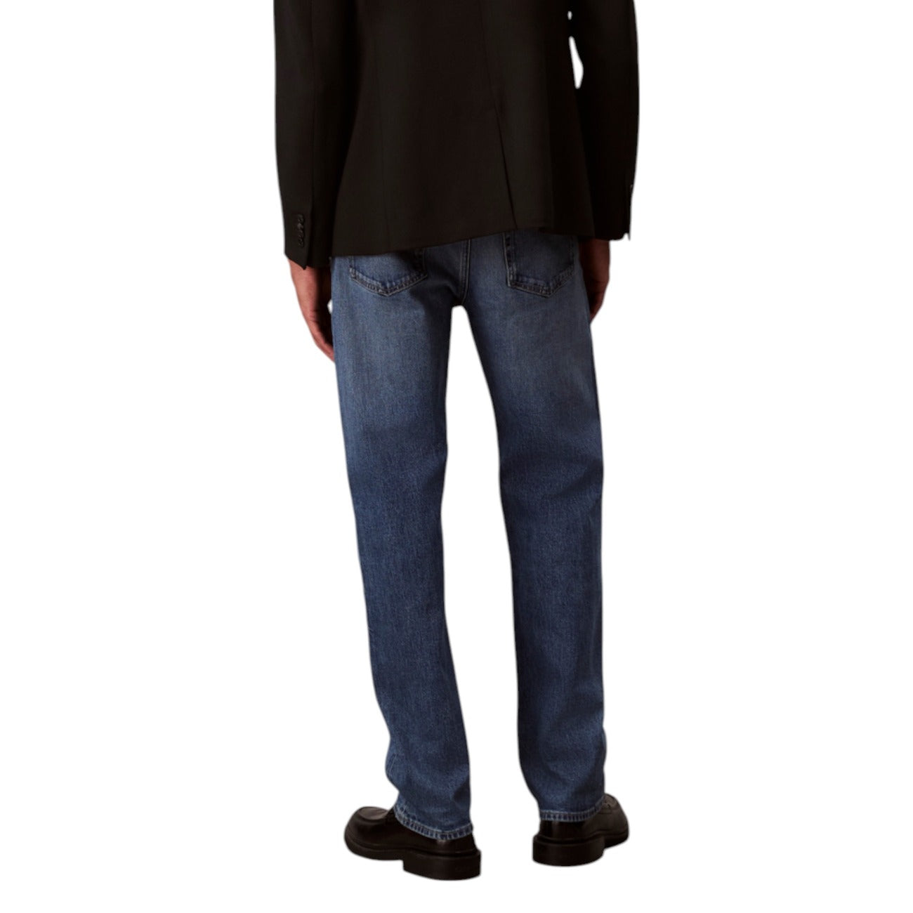Calvin Klein Jeans Jeans Uomo Blu in Cotone 79% Cotone Organico 20% Elastan 1% con Zip e Bottone Tasche Anteriori e Posteriori LV04RB770G