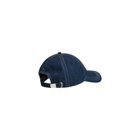 Tommy Hilfiger Jeans Cappello Donna Blu Cotone Organico 100% Primavera Estate AW0AW18316