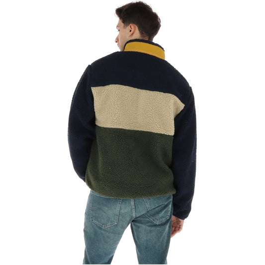 Giacca pile uomo Superdry – Fleece retro a blocchi di colore blu M2014582A.