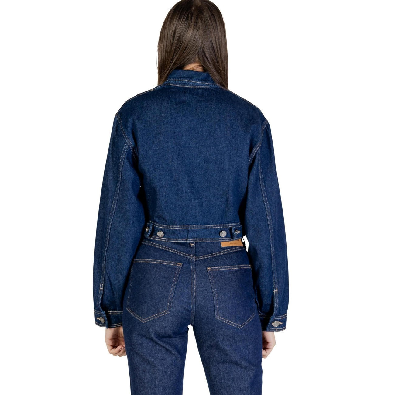 Colcci Giacca Jeans Donna Blu Cerniera Manica Lunga Scollo Tondo Colletto Tasche Cotone 100% Autunno Inverno 032.11.00073