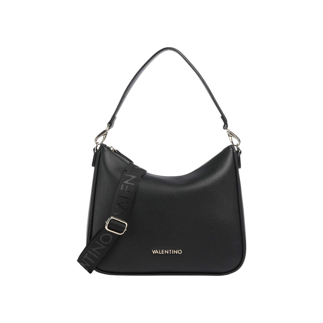 Valentino Bags Borsa Donna Nera - Borsa a Mano con Tracolla Cerniera e Tasche 32x26.5x10cm