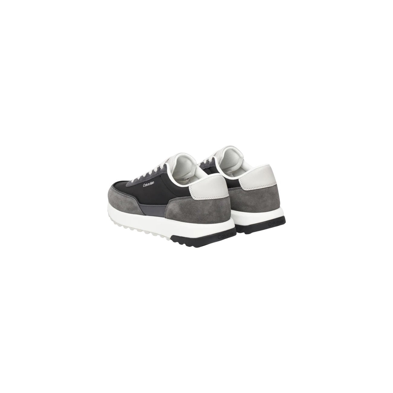 Calvin Klein Sneakers Uomo Grigio Lacci Scarpe Basse Sportive Pelle 100% Autunno Inverno HM0HM01714