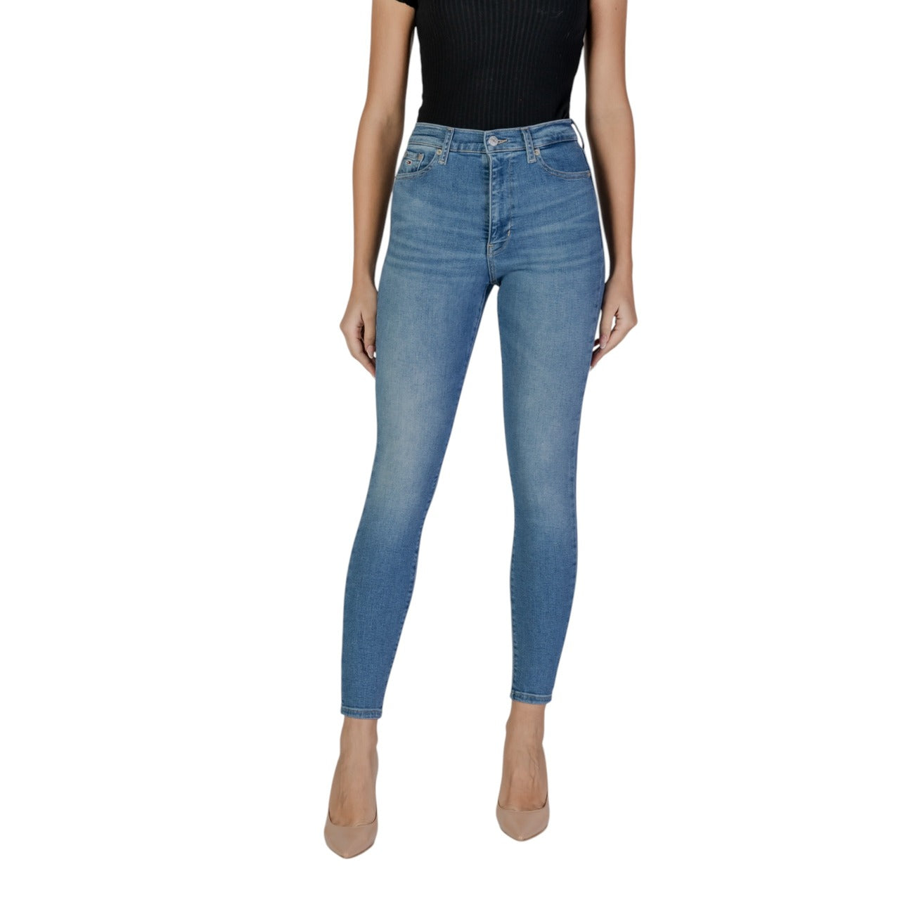 Tommy Hilfiger Jeans Jeans Donna Azzurro Cotone 94% Elastomultiestere 4% Lycra 2% DW0DW20223