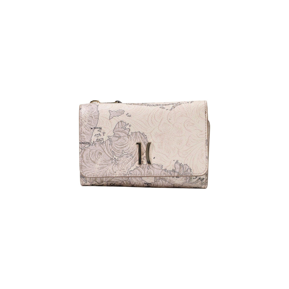 Portafoglio bifolder donna Alviero Martini Prima Classe – Portafoglio medio Country Geo tortora e pelle cioccolato.