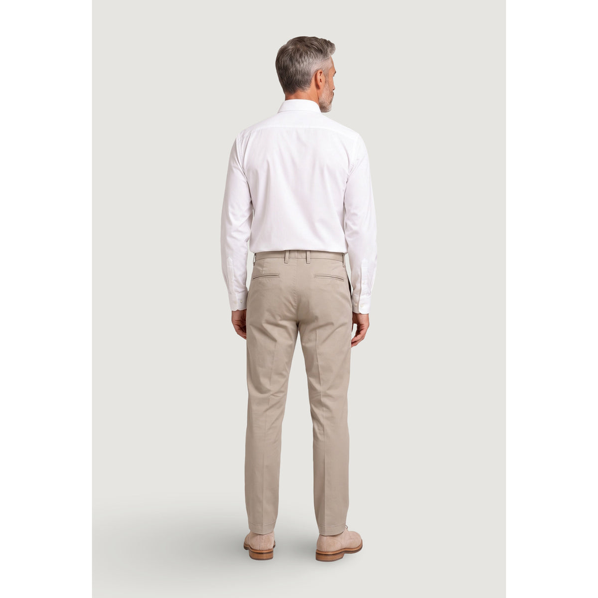 Pantaloni chino uomo Borghese Domiziano beige – Pantaloni eleganti casual cotone DOMIZIANO 5WPA21 07CO126M.