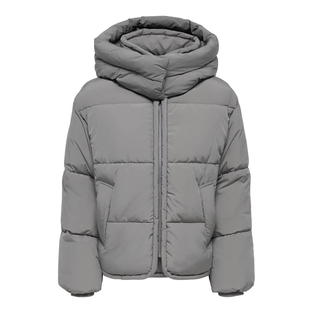 Piumino corto donna Only – Giacca invernale con cappuccio e zip 15366705.