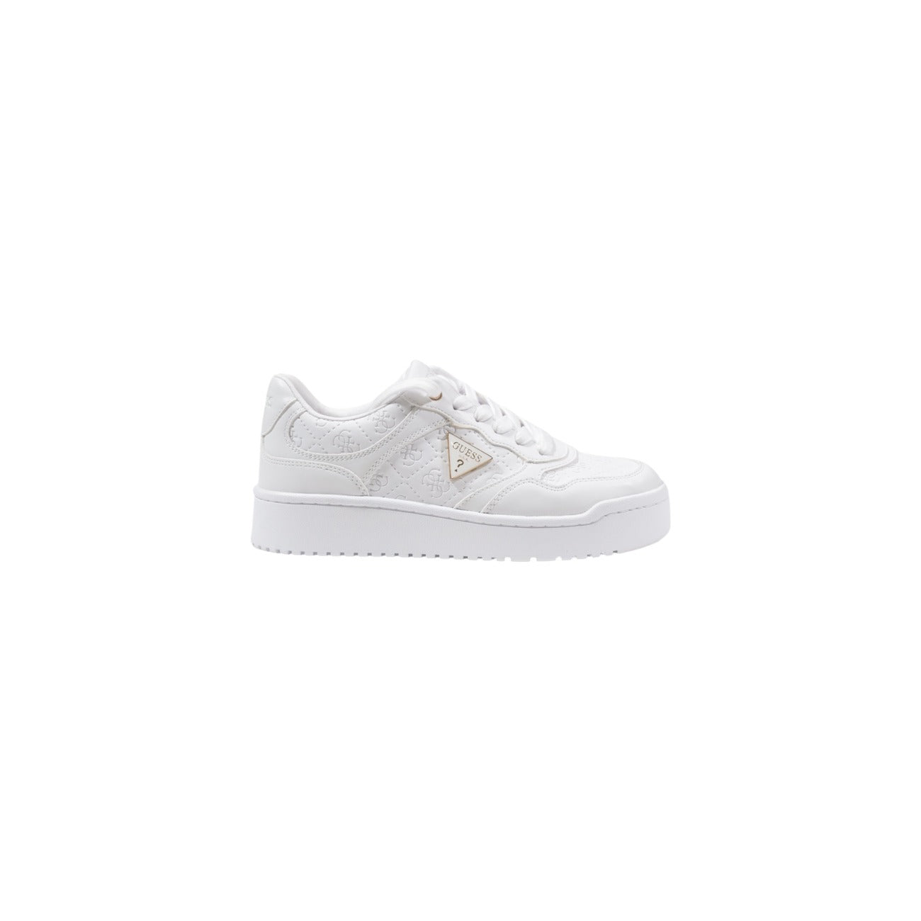 Sneakers Guess donna bianche con lacci 100% poliuretano - vista laterale destra
