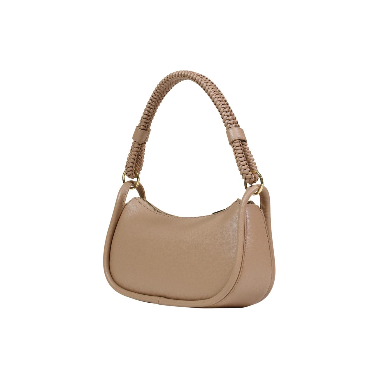 Borsa Love Moschino donna beige a tracolla modello JC4098PP1. Borsetta piccola a spalla color nude/sabbia con manico a treccia, struttura rigida, logo con cuore in rilievo sul davanti e zip, stile casual chic ed elegante.