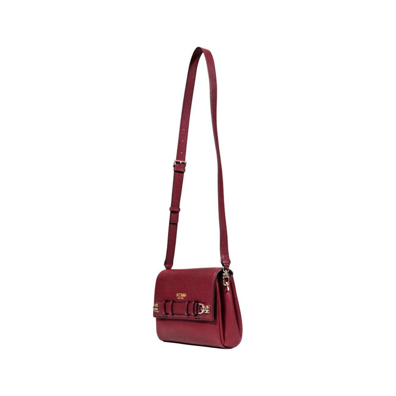Guess Borsa Donna Rossa a Tracolla - Borsa con Bottone e Tasche Interne Esterne 25x20x5cm