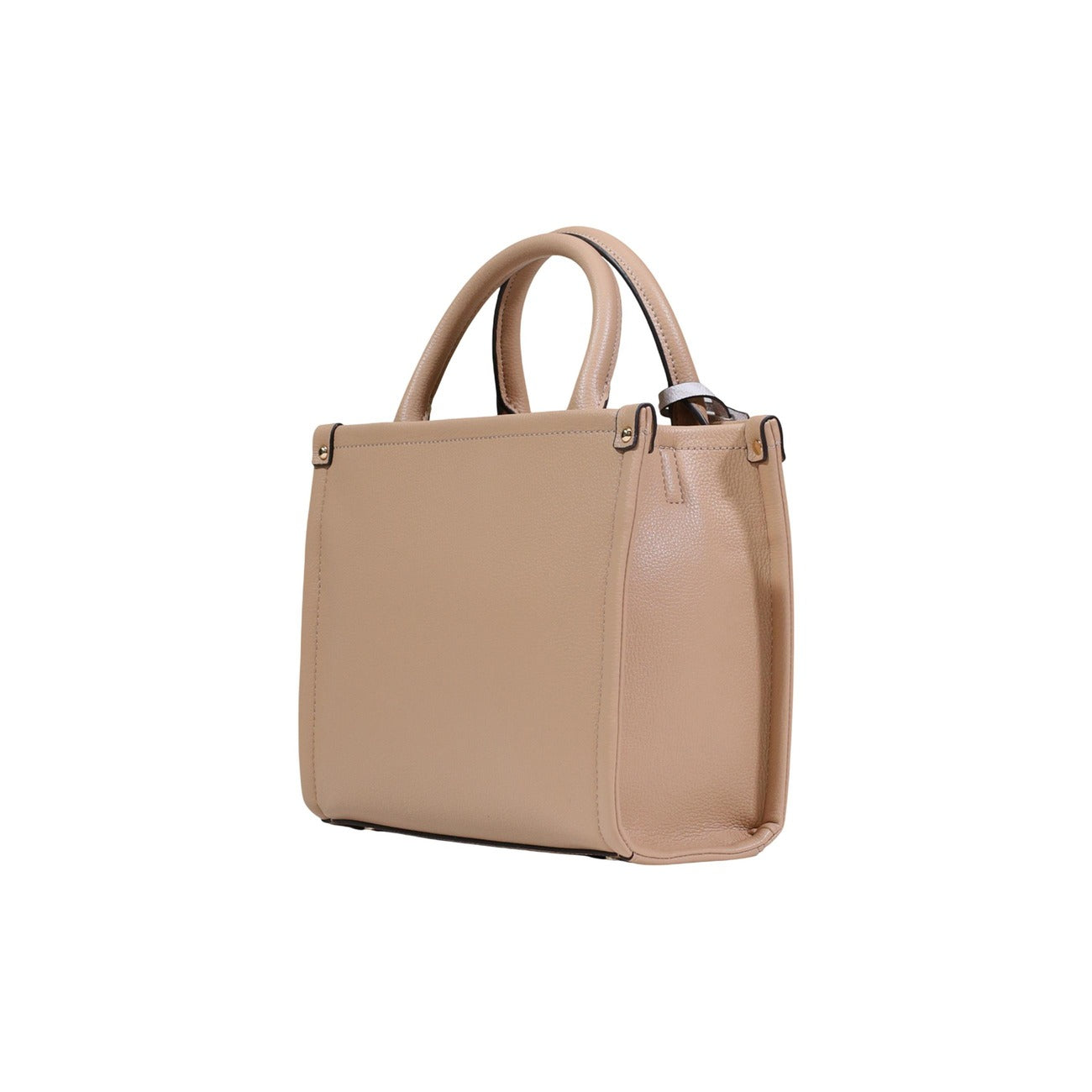 Borsa a mano piccola Liu Jo Better; effetto bottalato rosa. Chiusura con zip, charm removibile e tracolla inclusa. Borsa donna eco-friendly, compatta e raffinata. Vista posteriore 