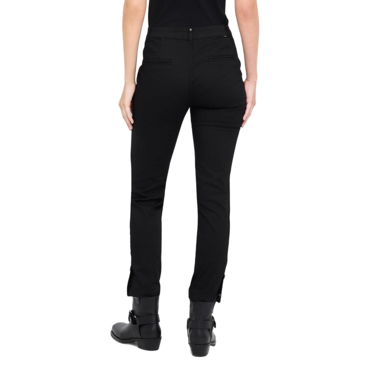 Liu Jo Pantaloni Donna Nero Zip e Bottone 66% Cotone 30% Poliestere 4% Elastan Autunno/Inverno MF5401 T7144