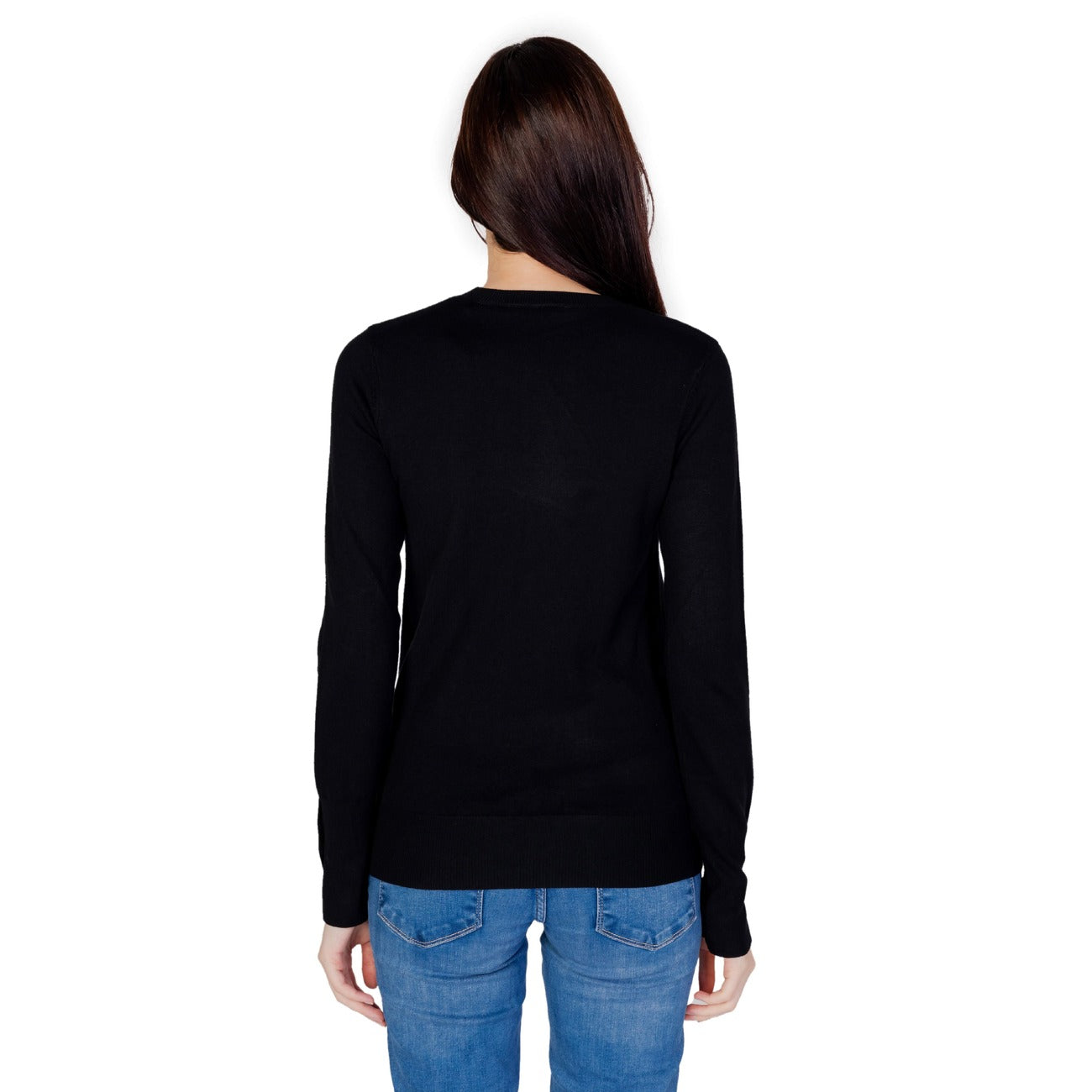 Guess Maglia Donna Nera Maniche Lunghe - Maglia Cotone