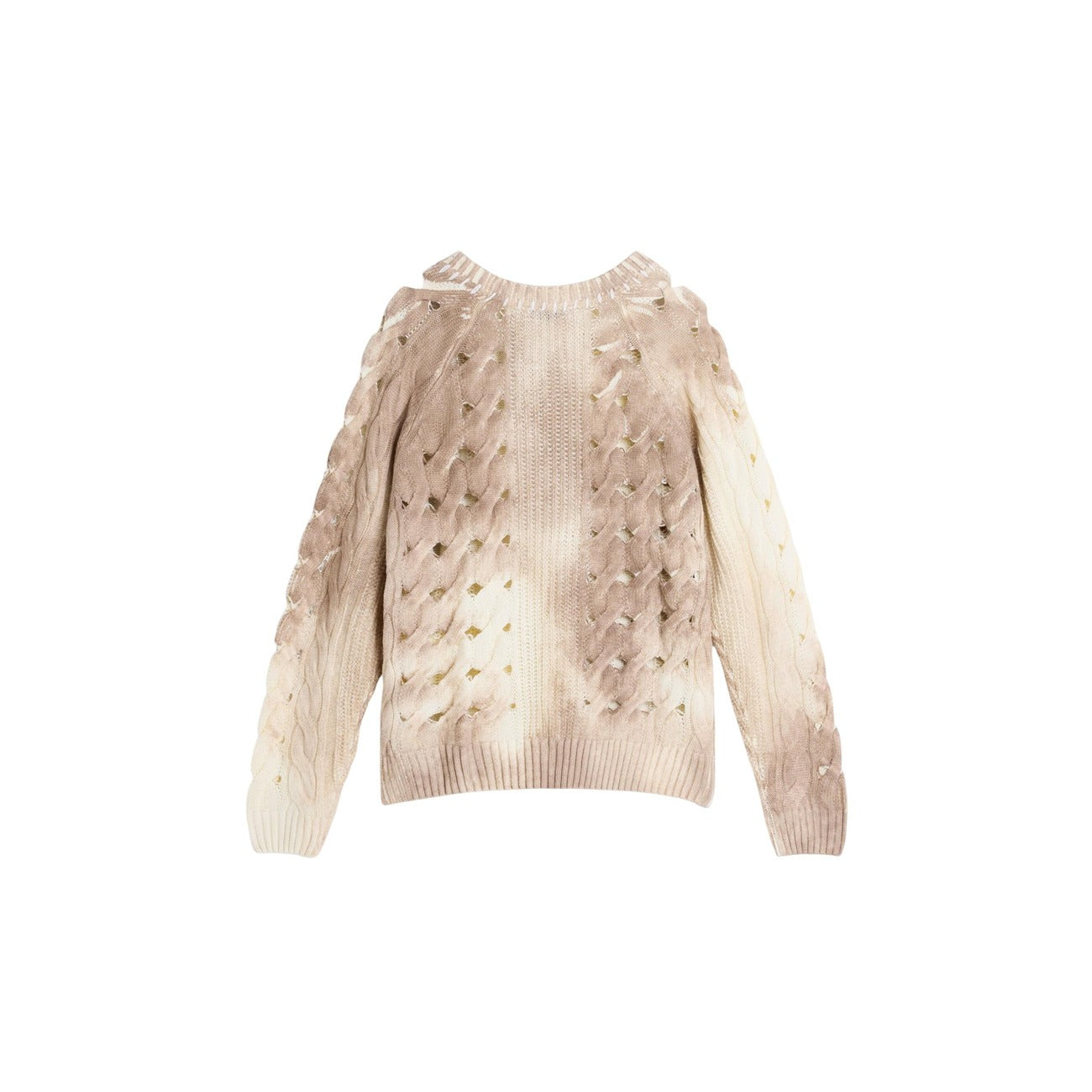 Maglia Desigual donna beige manica lunga - vista posteriore retro
