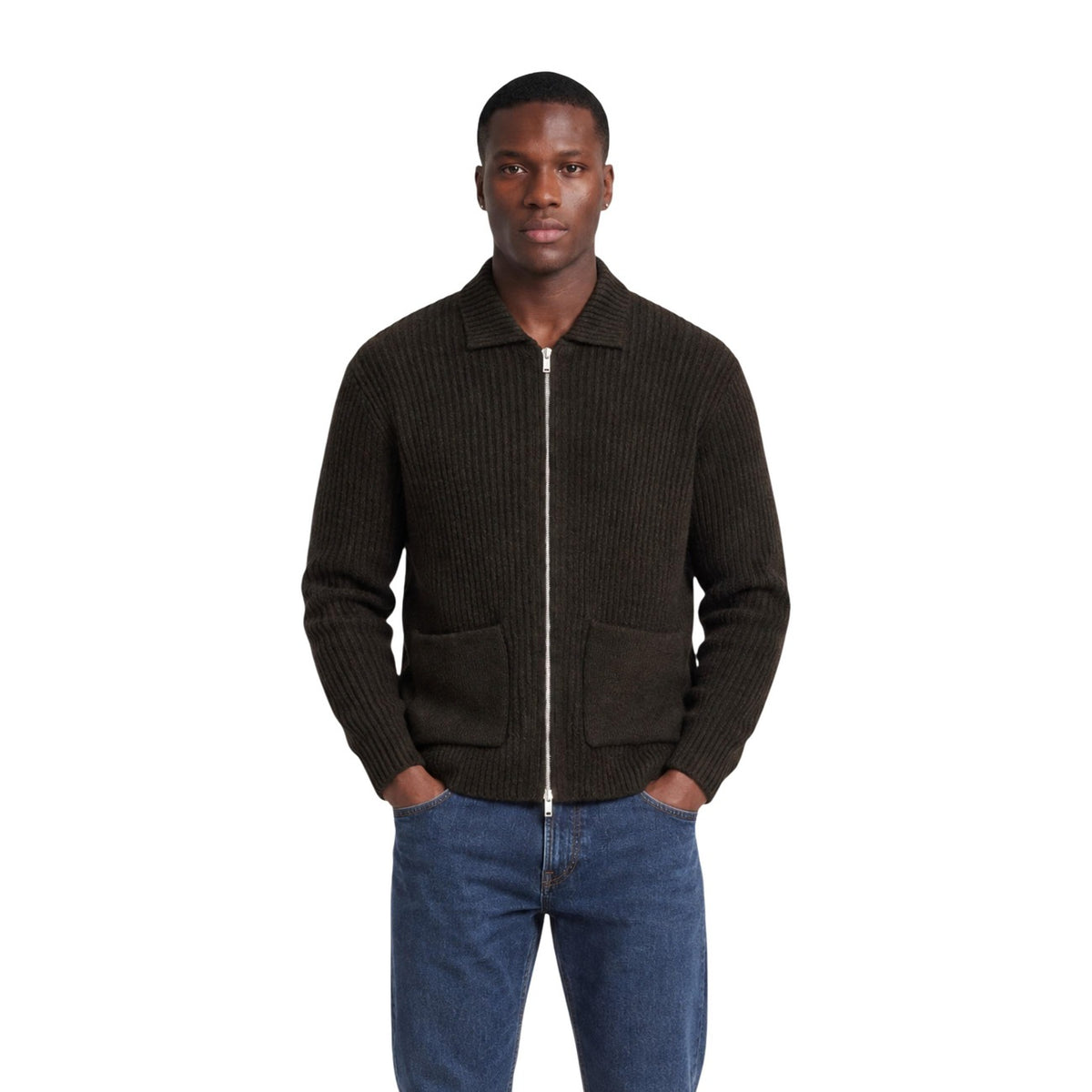 Cardigan uomo Only & Sons con zip – Maglione relaxed fit in cotone e lana 22039392.