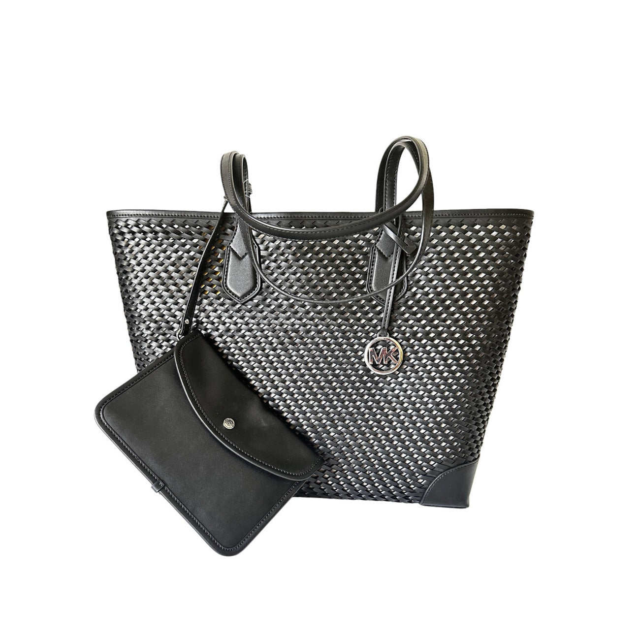 Borsa Michael Kors 35T5SV0T3Y; 100% Poliestere. Colore nero, design aperto, 36x32x13 cm. Shopper luxury capiente, leggera e facile da pulire per un look impeccabile. Vista frontale 