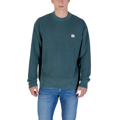 Calvin Klein Jeans Maglia Uomo Beige Scollo Tondo Manica Lunga Cotone 100% Autunno Inverno LV04RD313G