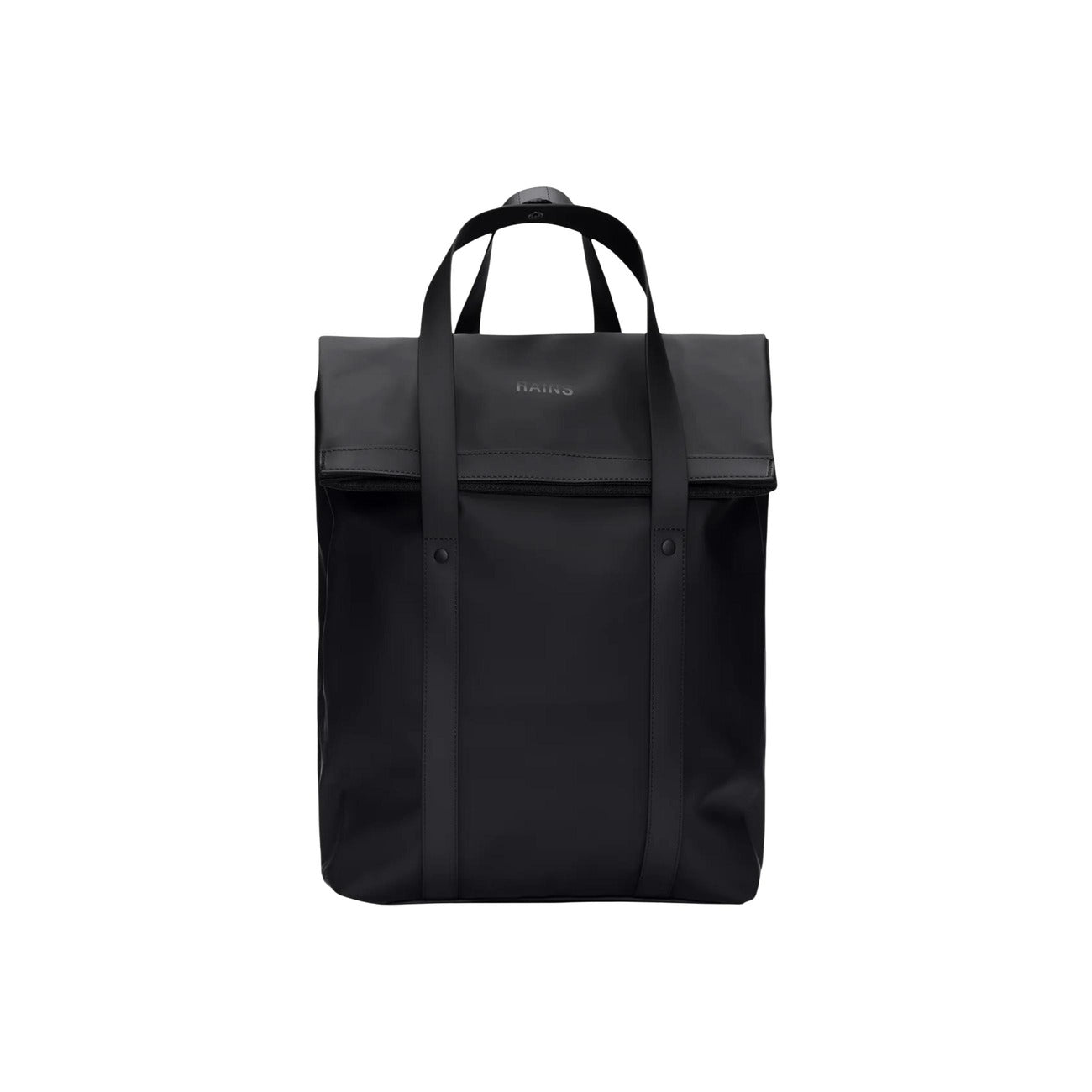 Zaino borsa Rains 2 Way Tote Backpack nero impermeabile 12940. Zaino porta PC da 16 pollici convertibile in borsa tote da lavoro e viaggio, impermeabile e resistente all'acqua con spallacci e manici, zainetto per laptop e pendolari Rains.