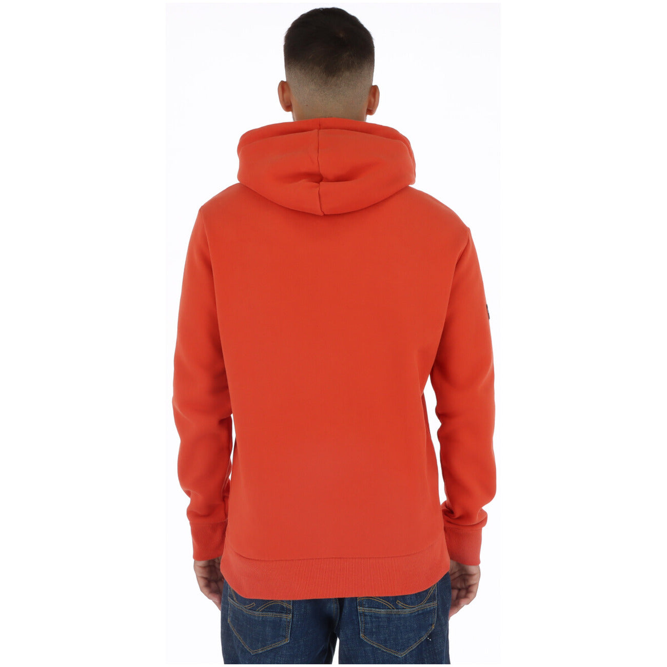 Superdry Felpa Uomo Arancione con Cappuccio Stampa Maniche Lunghe Tasche Anteriori in Cotone 84% Poliestere 16% Autunno/Inverno M2013126A